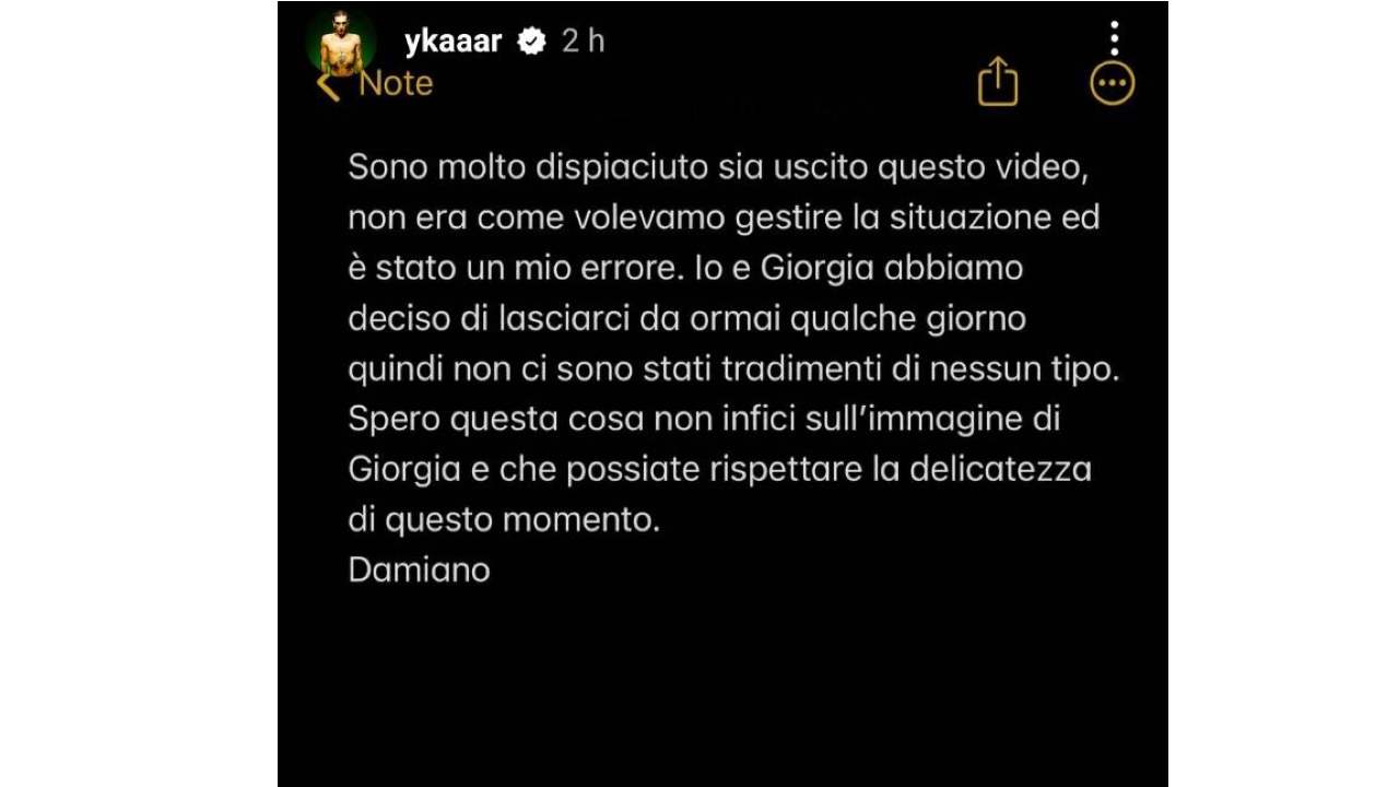 Damiano dei Maneskin conferma la rottura con Giorgia Soleri