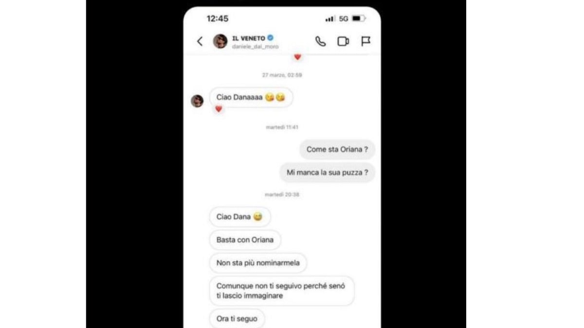 Chat tra Dana e Daniele