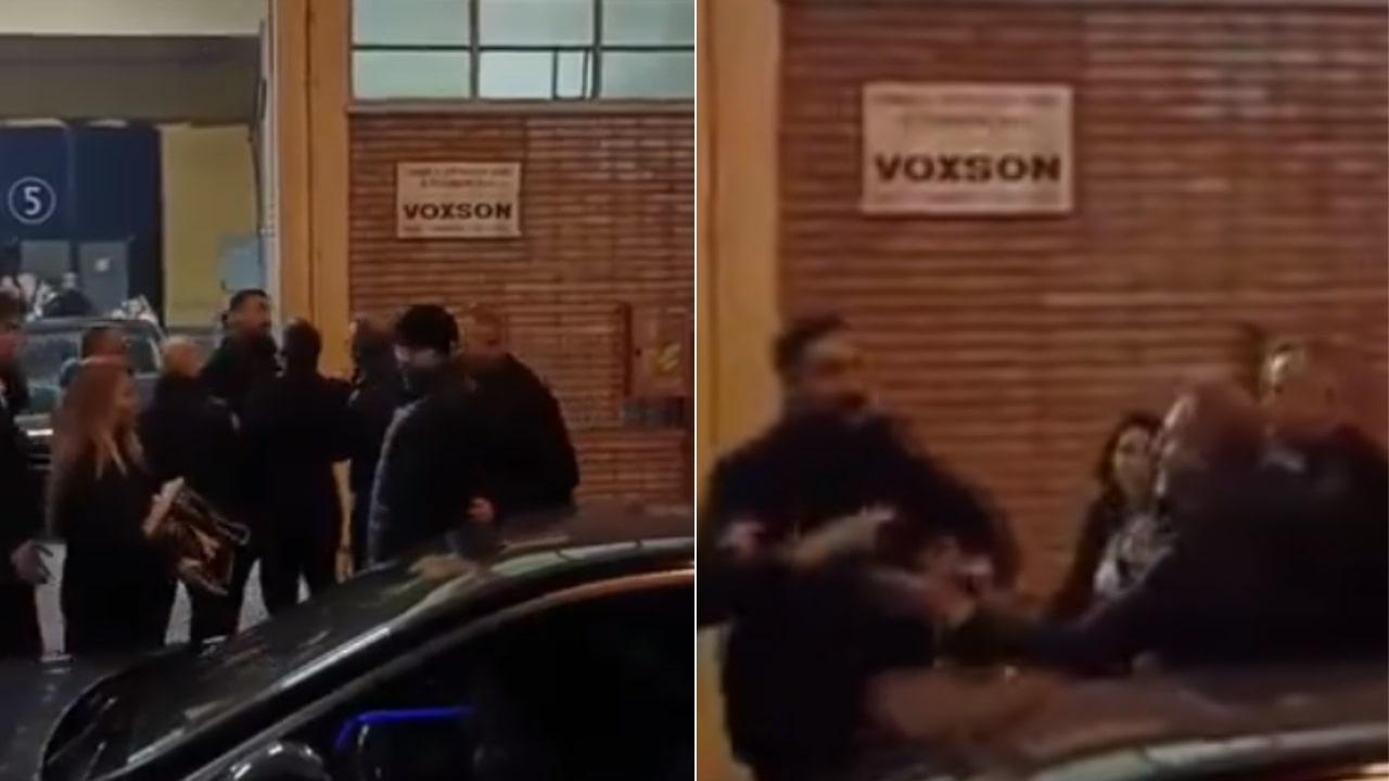 Josh Rossetti contro l'auto di Massimiliano Varrese